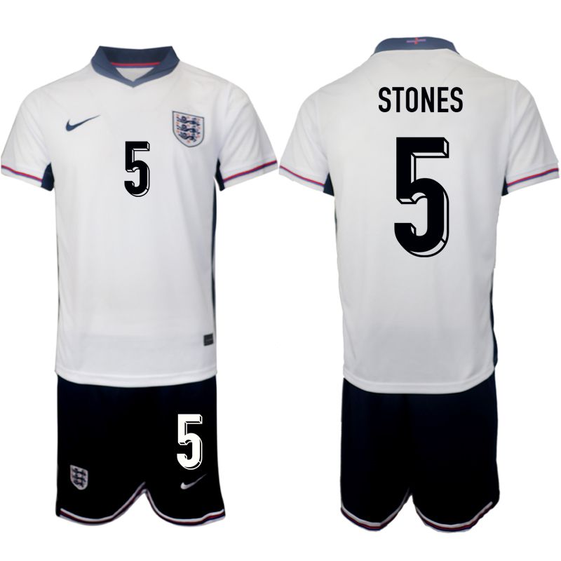 Men 2024-2025 Season England home white 5 Soccer Jersey